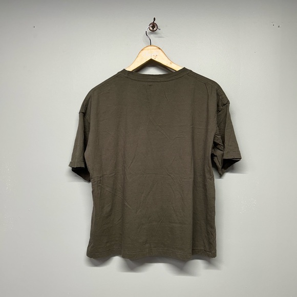 NATURAL LIFE REMI DISTRESSED OVERSIZED COTTON TEE FLORAL GREY SIZE SMALL - Picture 4 of 4